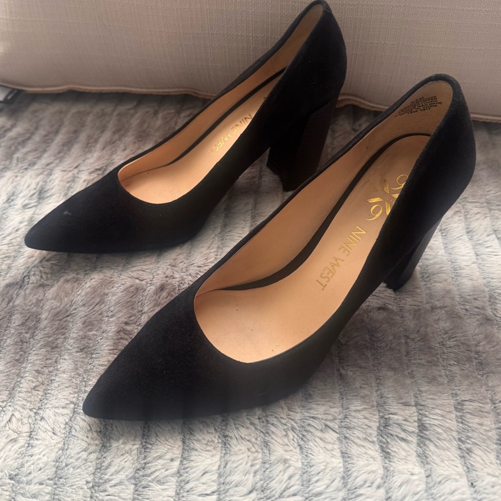 Nine West Astoria Suede Block Heels - Picture 8 of 11
